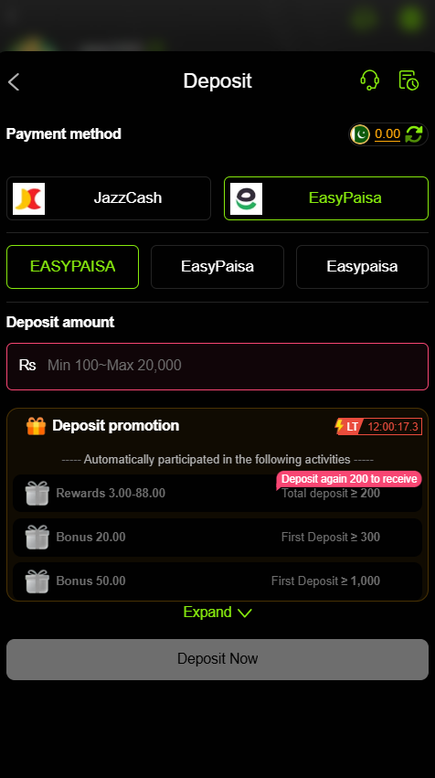 Home withdraw-in-easypaisa